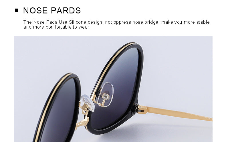 Luxury designer women's cat eye polarized sunglasses with UV400 protection, stylish accessories from The Clothing Company Sydney.