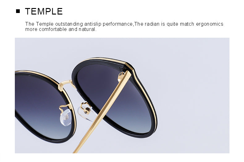 Luxury designer women's cat eye sunglasses with polarized lenses, UV400 protection, stylish accessories by The Clothing Company Sydney