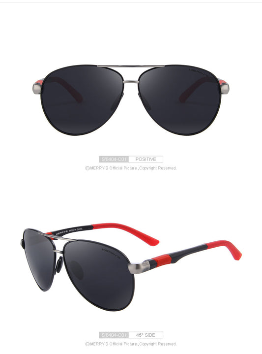 Designer Mens Classic Pilot HD Polarized For Driving Aviation Alloy Frame Spring Legs UV400 Sunglasses The Clothing Company Sydney