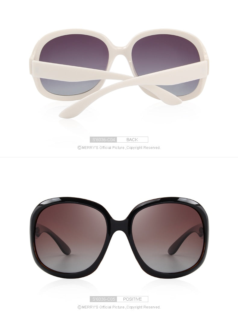 Designer women's retro polarized sunglasses by The Clothing Company Sydney with UV protection, perfect for driving and outdoor activities.