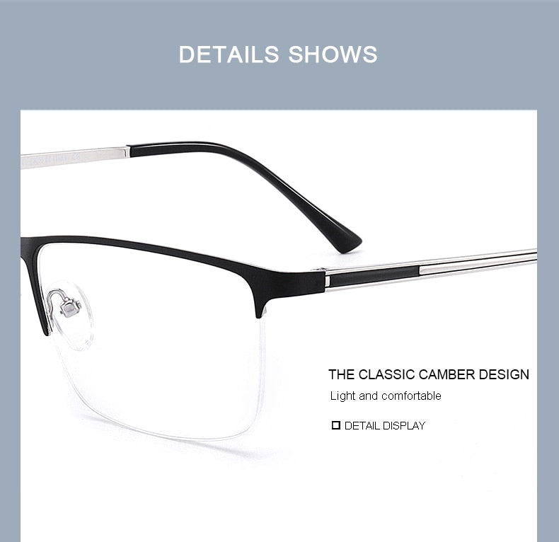Ultralight titanium square eyeglasses frame for men with prescription lenses, optical accessory by The Clothing Company Sydney.