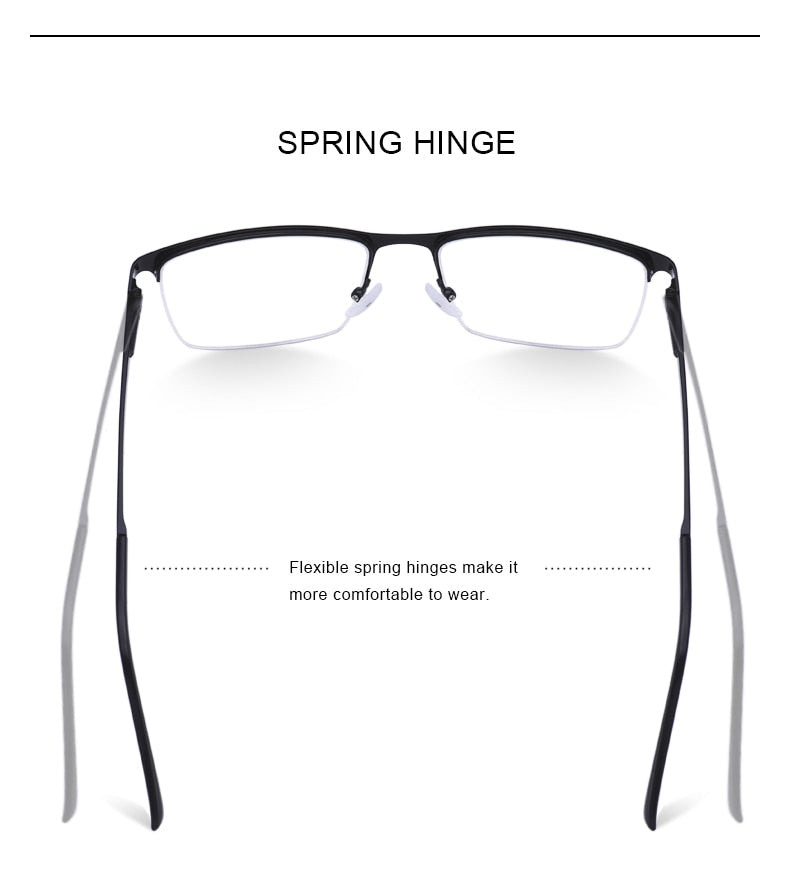 Ultralight titanium square eyeglasses frame for men, designer optical eyewear for myopia, from The Clothing Company Sydney