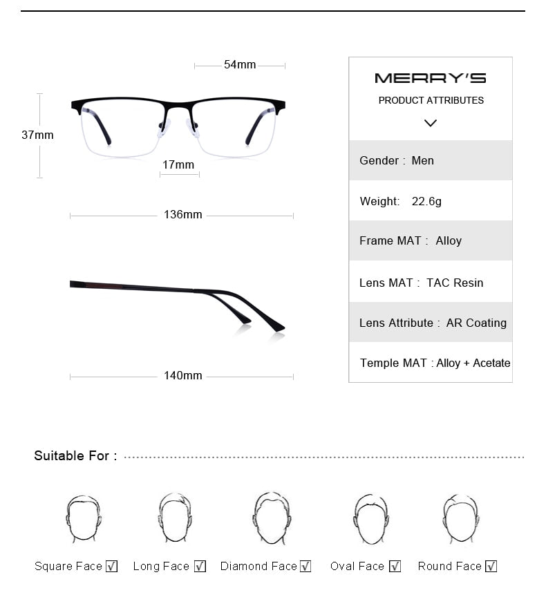 Ultralight titanium square eyeglasses frame for men, prescription optical glasses with myopia, from The Clothing Company Sydney.