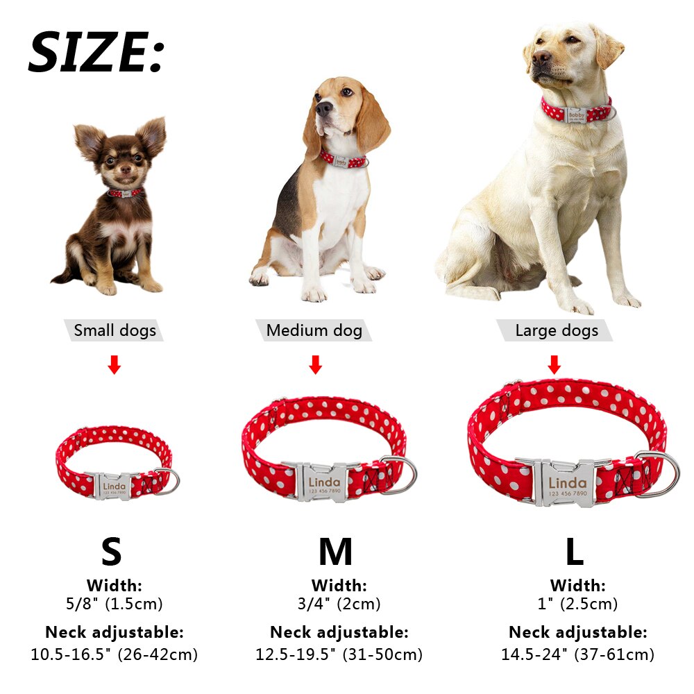 Personazlied Dog Collar Customized Pet Collar Nylon Anti-lost Nameplate Tags Engraved Collar The Clothing Company Sydney