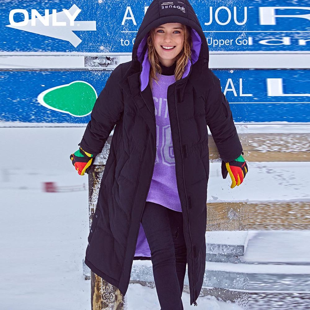 Long loose fit autumn winter contrasting parka down jacket by The Clothing Company Sydney, featuring a stylish and warm outerwear top.