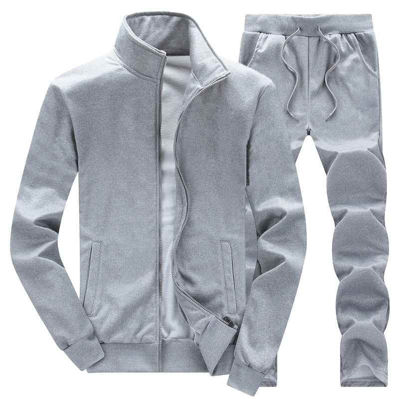 The Clothing Company Sydney 2-piece spring autumn sportswear track suit jacket and sweatpants set, front view.