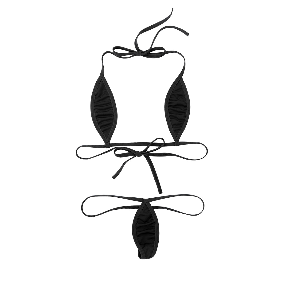 2 Piece Bikini Set Exotic Mini Micro Bikini Teardrop Halterneck Bra Top with G-String Thong swimwear swimsuit The Clothing Company Sydney