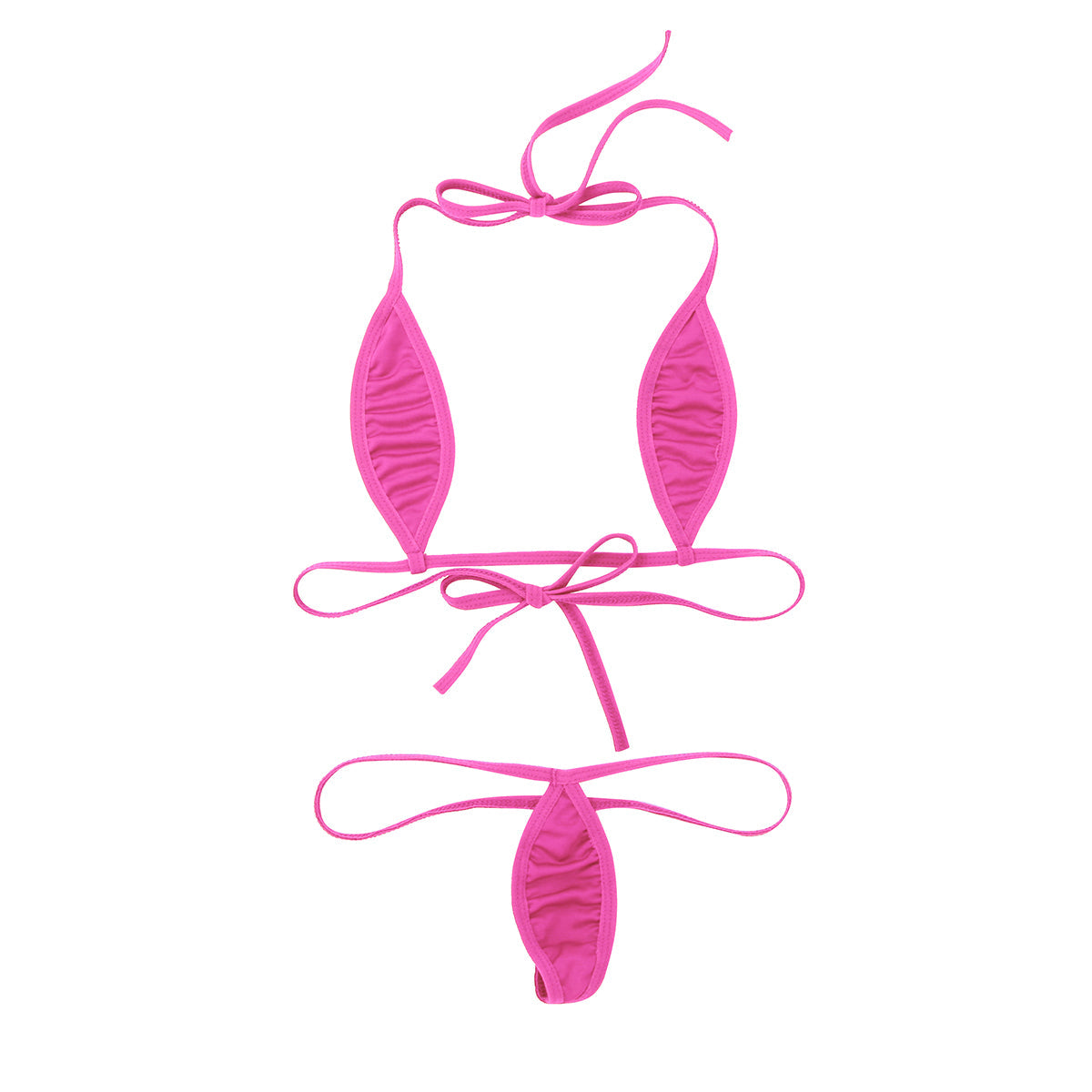 2 Piece Bikini Set Exotic Mini Micro Bikini Teardrop Halterneck Bra Top with G-String Thong swimwear swimsuit The Clothing Company Sydney