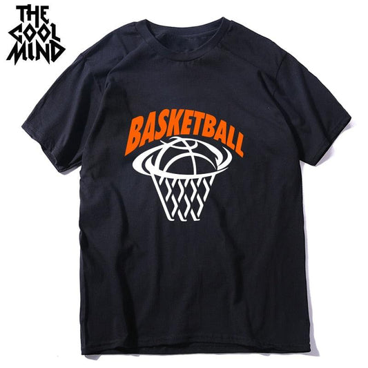 180gsm Thickness 100% cotton basketball print men t shirt casual o-neck short sleeve men cool summer t shirt The Clothing Company Sydney