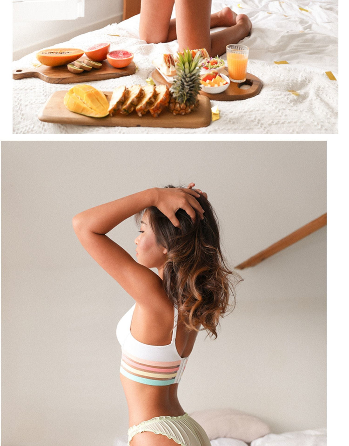Transparent fruit embroidered underwear featuring cute cherry designs and hollow out thong style from The Clothing Company Sydney.