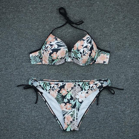 2 Piece Plus Size Floral Print Swimsuit Swimwear Low Waist Push Up Bikini Set Beachwear Brazilian Bikini Set The Clothing Company Sydney