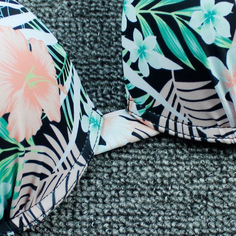 2 Piece Plus Size Floral Print Swimsuit Swimwear Low Waist Push Up Bikini Set Beachwear Brazilian Bikini Set The Clothing Company Sydney