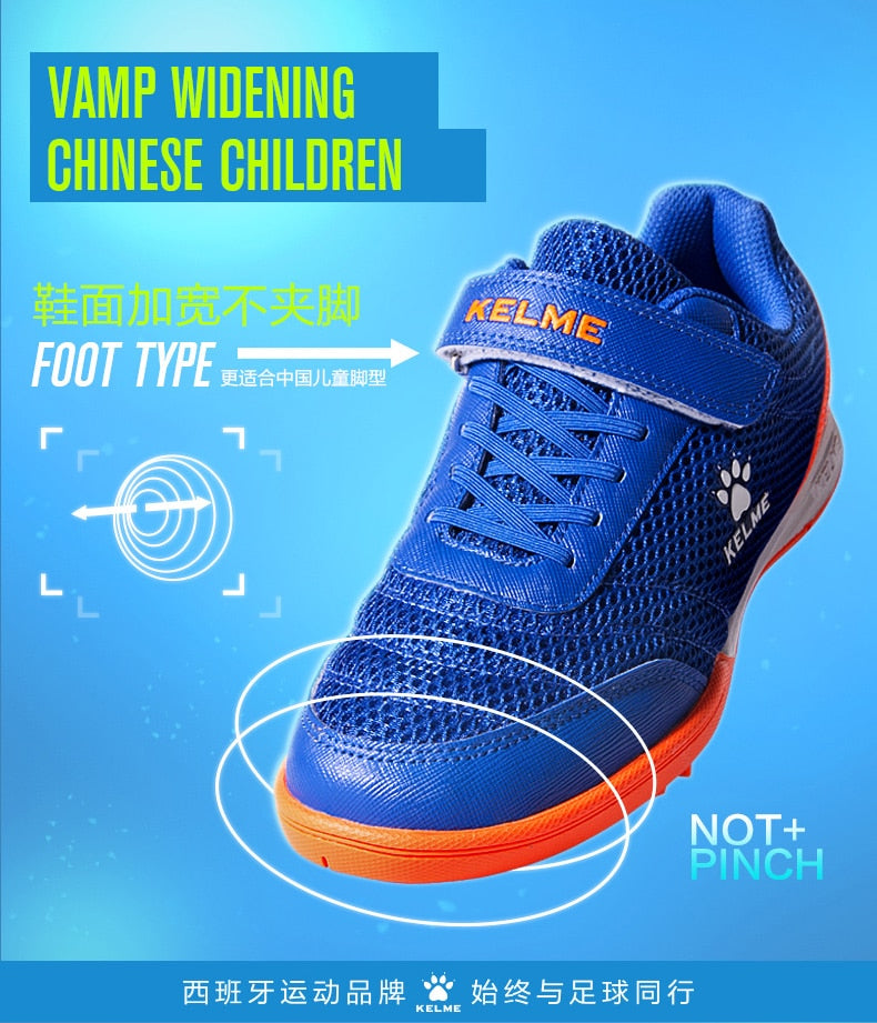 Indoor kids' cleats sneakers for boys and girls by The Clothing Company Sydney, designed for futsal, soccer, and football.