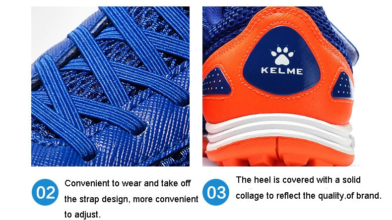 Indoor kids' cleats by The Clothing Company Sydney, showing black and white futsal soccer sneakers for boys and girls.