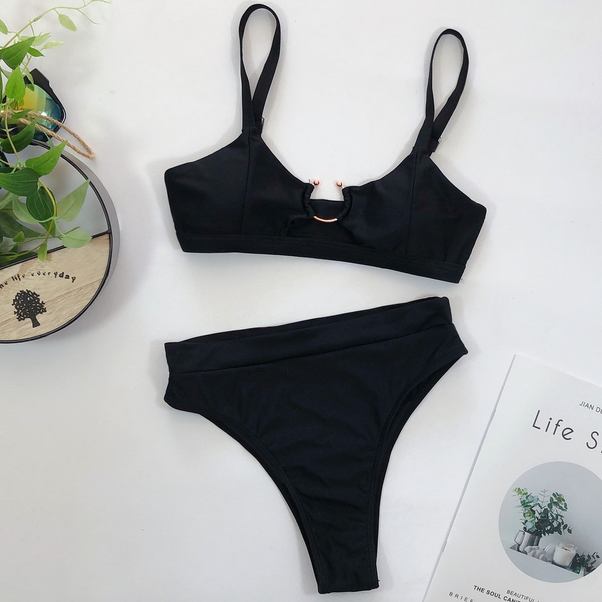2 Piece Brazilian Women Print Side Tie Swimwear Push Up Swimsuit Bath Suit Bikini Set The Clothing Company Sydney