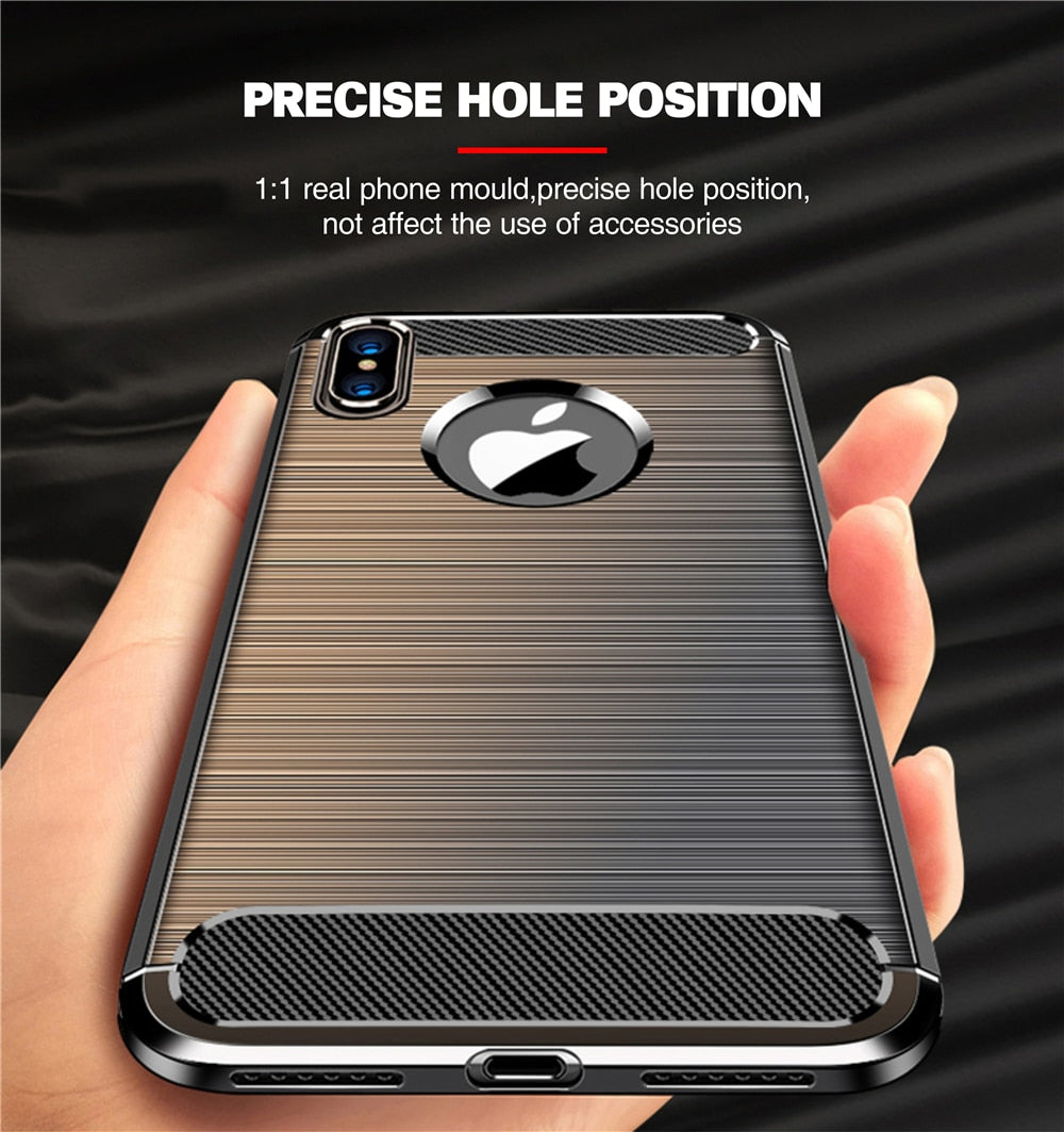 Silicon shockproof fiber protective phone case for iPhone 12 Pro Max, 12 Mini, 11 Pro, Xs Max, XR, 6s, 7, 8 Plus by The Clothing Company Sydney