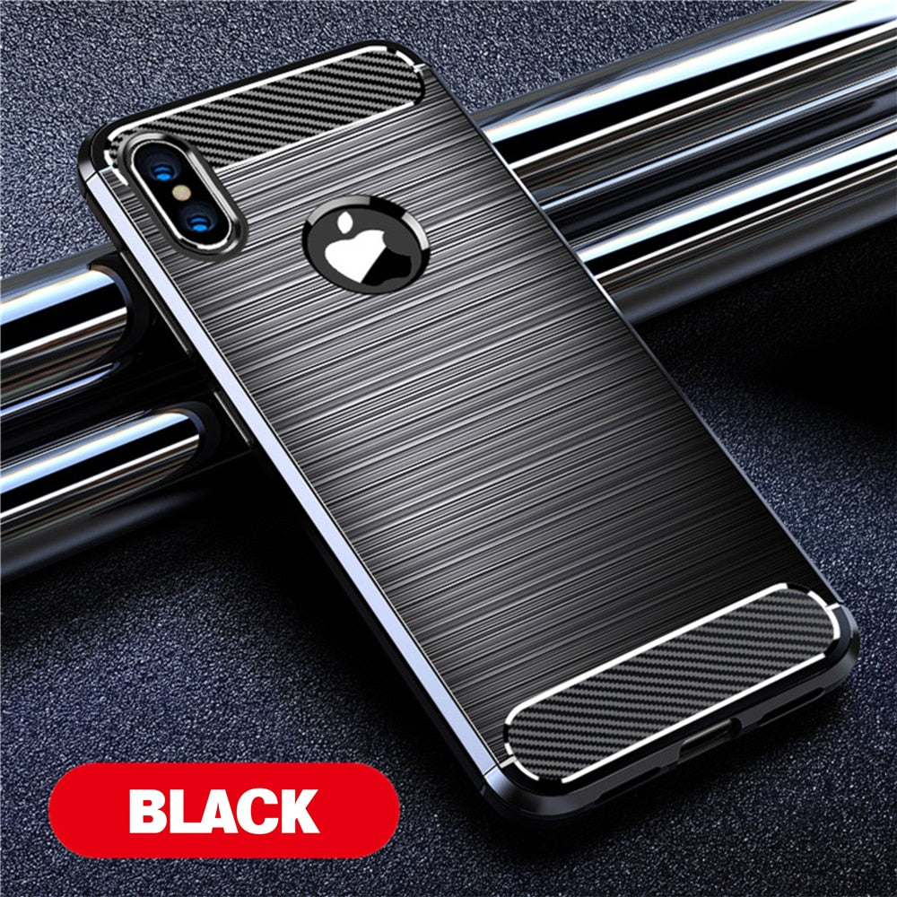 Silicon shockproof fiber protective phone case for iPhone 12 Pro Max, 12 Mini, 11 Pro, XS Max, XR, 6s, 7, 8 Plus by The Clothing Company Sydney