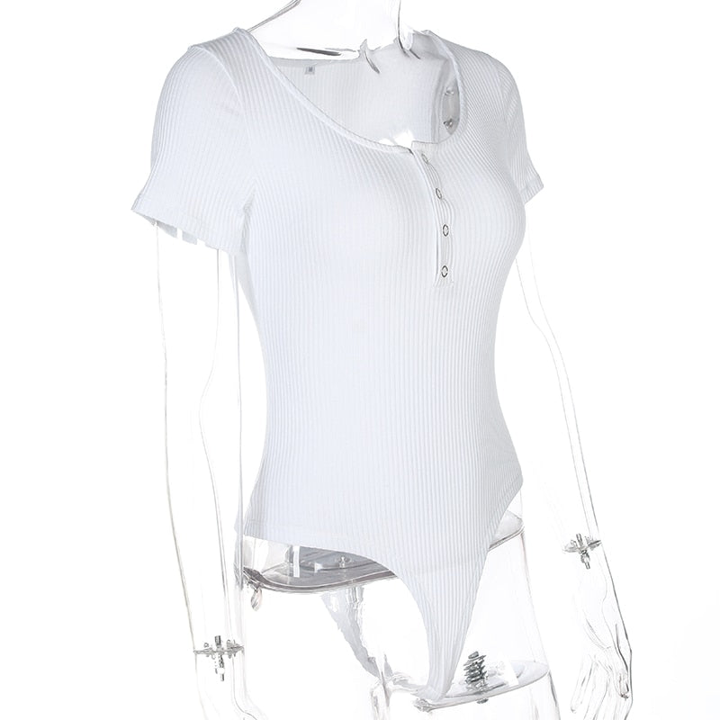 Autumn winter skinny long sleeve button-up bodysuit by The Clothing Company Sydney, fitted and stylish for cold weather.