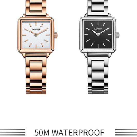 Ladies Square Watch Luxury Brand Fashion Simple Dress Quartz Ultra-thin Watch Waterproof Rose Gold Watch The Clothing Company Sydney