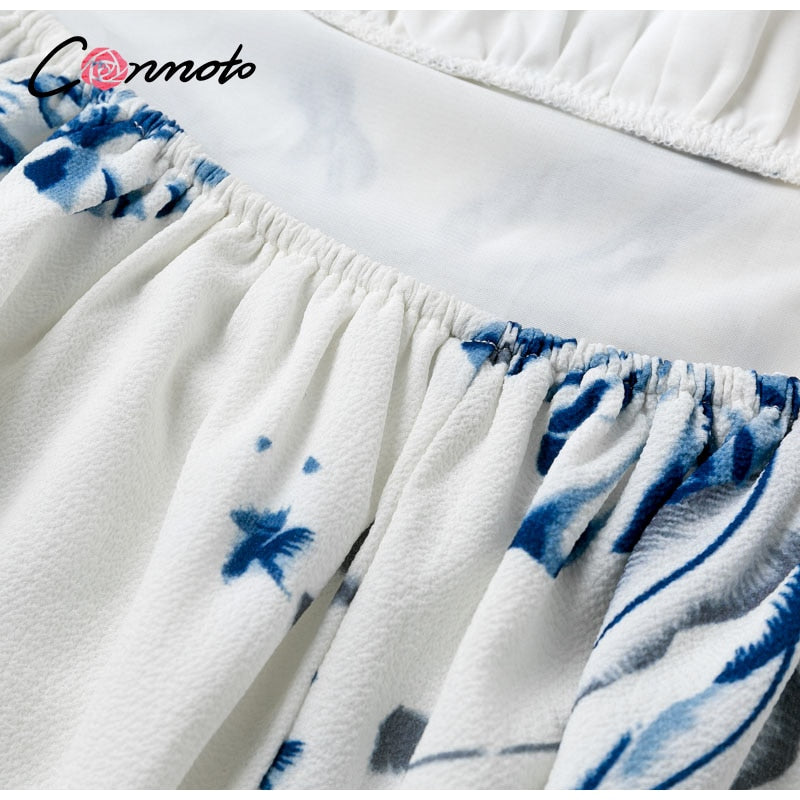 Chiffon boho beach casual long backless sexy dresses spaghetti strap plus size white floral dress The Clothing Company Sydney