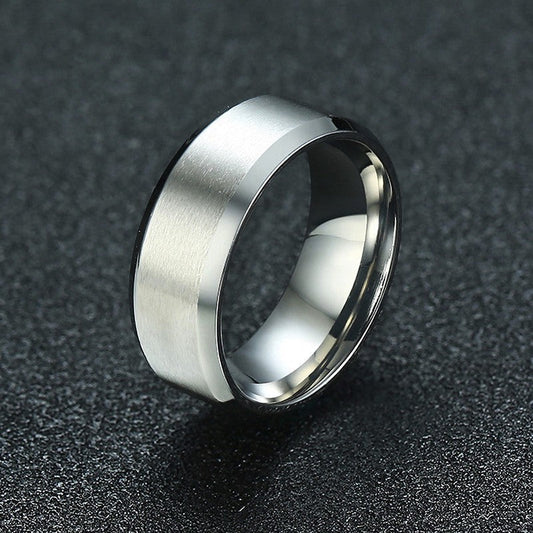 8mm Men Ladies Ring Stainless Steel Wedding Jewellery The Clothing Company Sydney