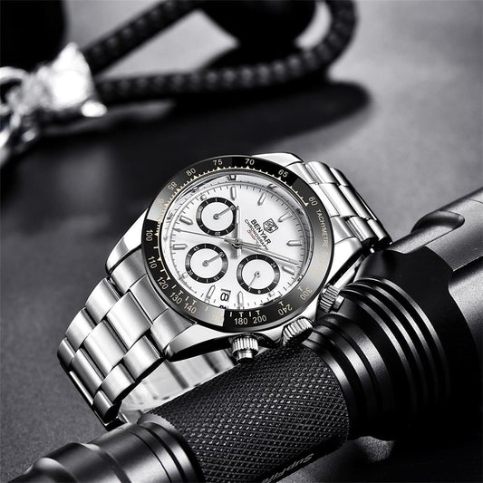 Benyar Men's Luxury Brand Chronograph Sport Waterproof Stainless Steel Quartz Watch The Clothing Company Sydney