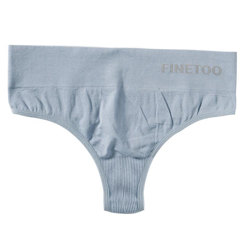 Two solid color high waist bodyshaper panties from The Clothing Company Sydney, featuring G-string design and seamless lingerie style.