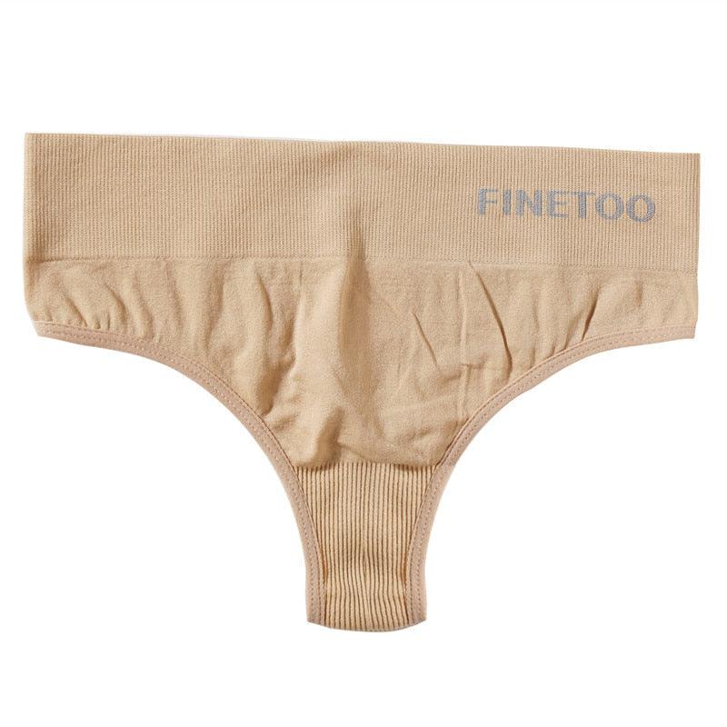 Two-pack high waist bodyshaper panties from The Clothing Company Sydney, solid color G-string lingerie briefs on white background.