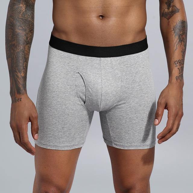 Men's plus size cotton long underwear shorts by The Clothing Company Sydney, breathable boxer briefs, underpants, and trunks.