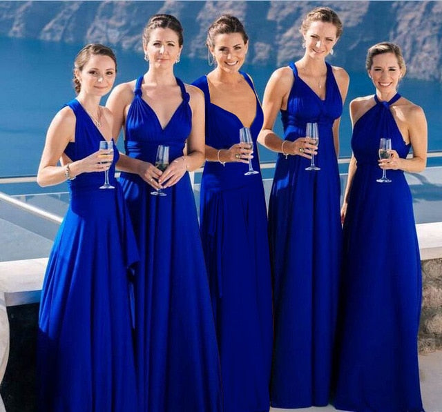 Long boho maxi dress by The Clothing Company Sydney featuring a multiway swing convertible design, perfect for bridesmaids and parties.