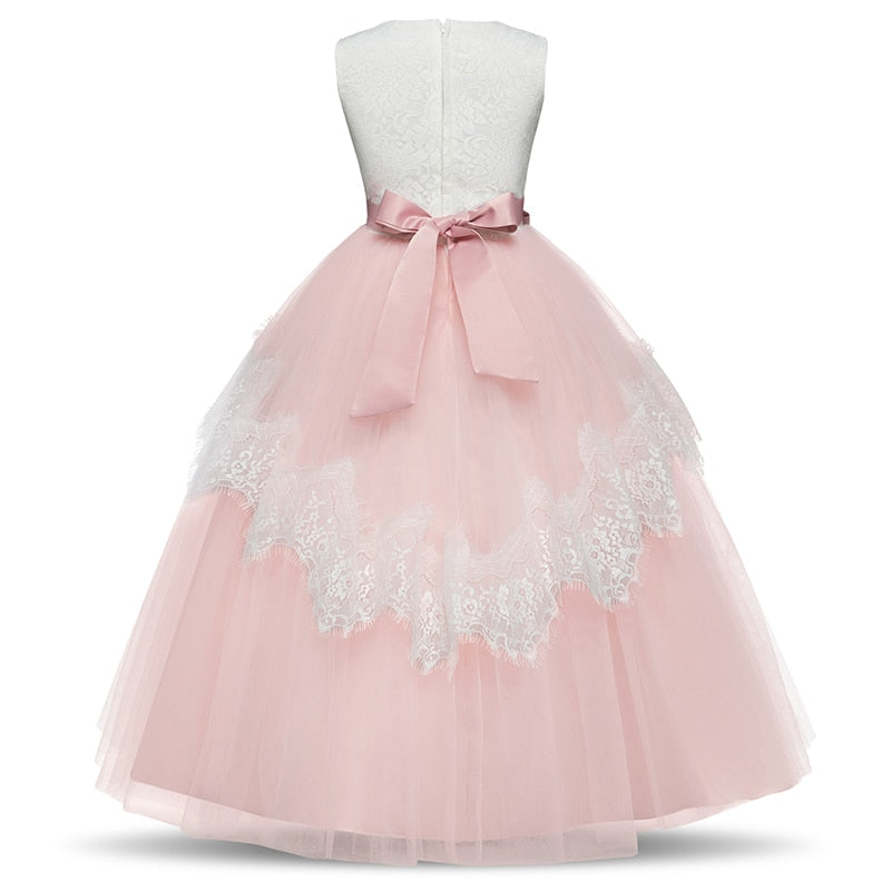 Princess Girls Formal Party Kids Long Flower Dress Wedding Evening Party Prom Ball Gown The Clothing Company Sydney