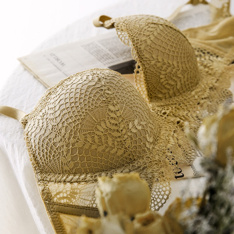 2 Piece Ladies underwear Set Lace Sexy Comfortable Brassiere Adjustable Straps Gathered Lingerie Push-up Bra And Panty Set The Clothing Company Sydney