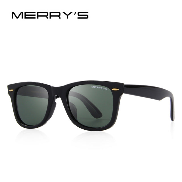 Classic retro sunglasses by The Clothing Company Sydney with rivet accents, polarized lenses, and 100% UV protection for men and women.