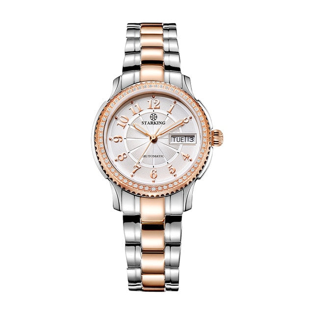Stainless steel ladies wristwatch with sapphire crystal, automatic self-wind Miyota movement, bracelet style by The Clothing Company Sydney