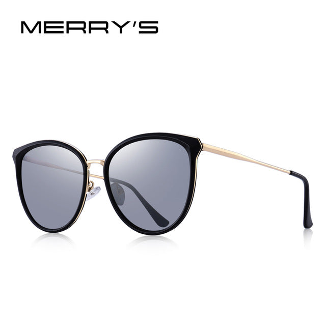 Luxury designer women's cat eye sunglasses by The Clothing Company Sydney with polarized lenses and UV400 protection.