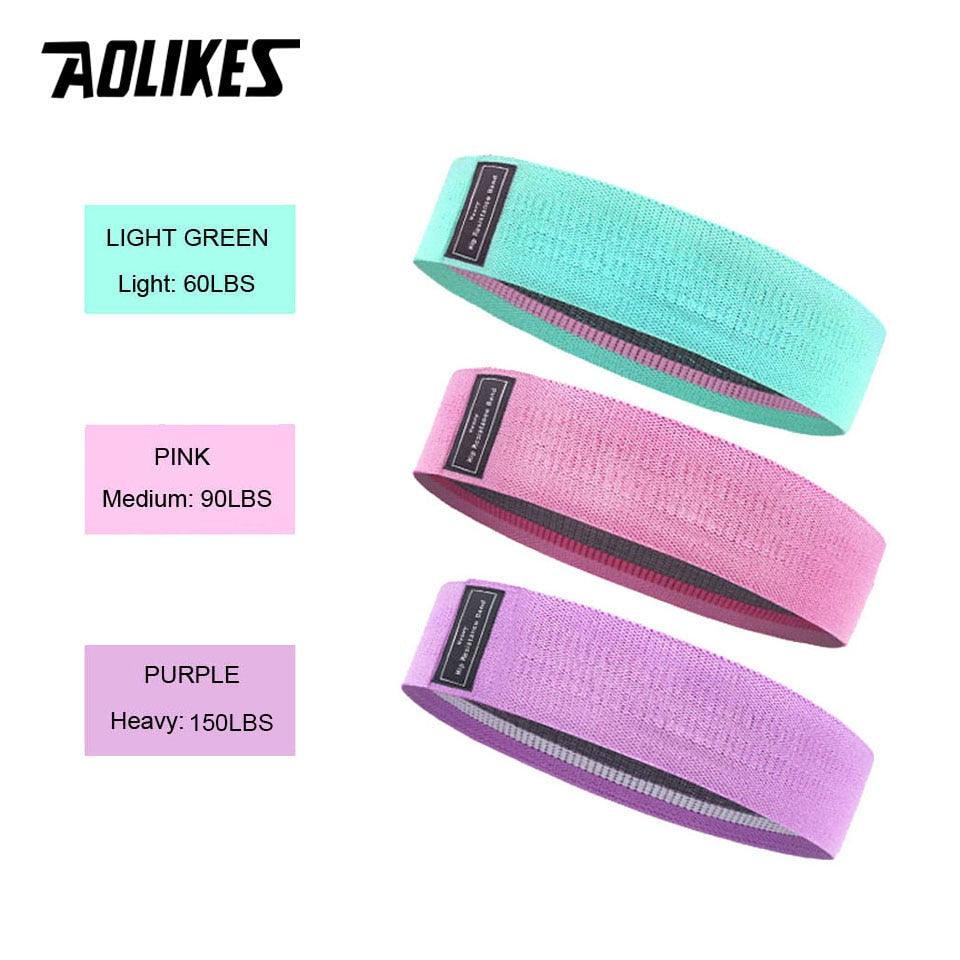 The Clothing Company Sydney hip yoga resistance band for leg exercises, wide anti-slip loop for squats and fitness training.