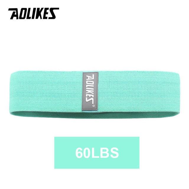 Wide fitness resistance band for hip and leg exercises, anti-slip yoga loop by The Clothing Company Sydney.