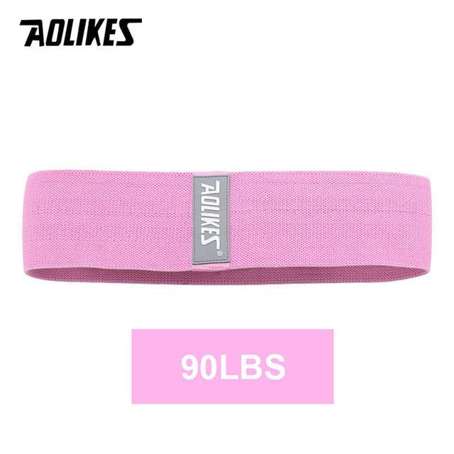 Wide hip yoga resistance band from The Clothing Company Sydney, used for fitness exercises, leg workouts, and squat training.