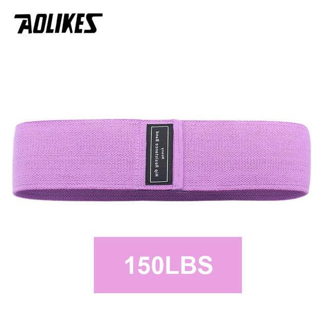 Wide hip yoga resistance band from The Clothing Company Sydney, used for fitness, leg exercises, and squat training.
