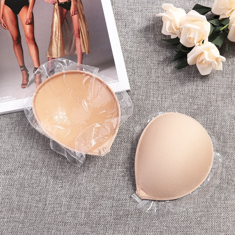 Self-adhesive silicone invisible push-up bra by The Clothing Company Sydney, seamless, backless, strapless, with front closure underwear.