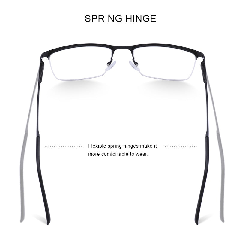 Ultralight titanium square eyeglasses frame for men with prescription lenses, designed for myopia, from The Clothing Company Sydney.