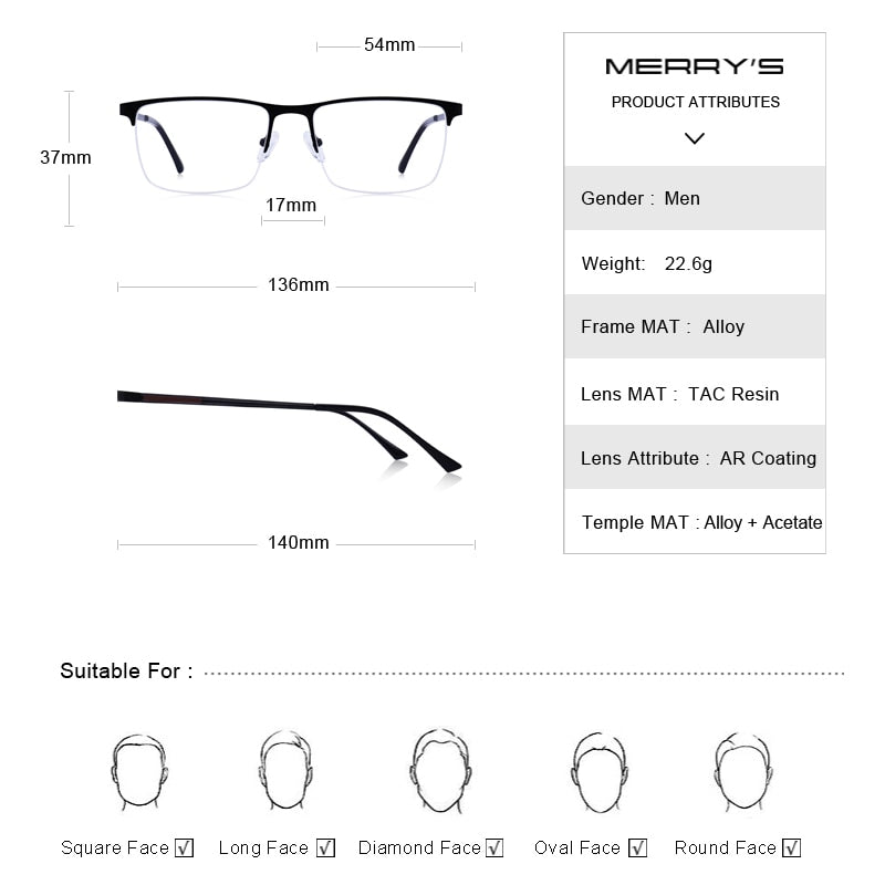 Ultralight square titanium eyeglasses frame for men, prescription optical glasses for myopia, stylish designer accessories.