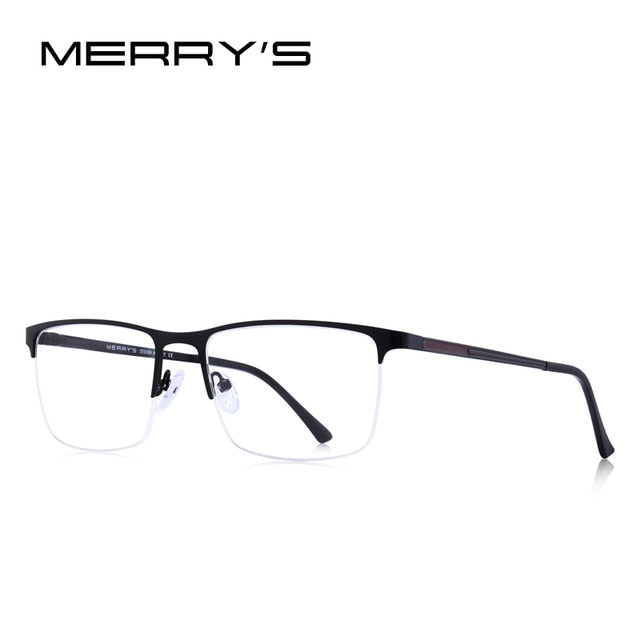 Ultralight titanium square eyeglasses frame for men, prescription optical glasses with stylish design by The Clothing Company Sydney