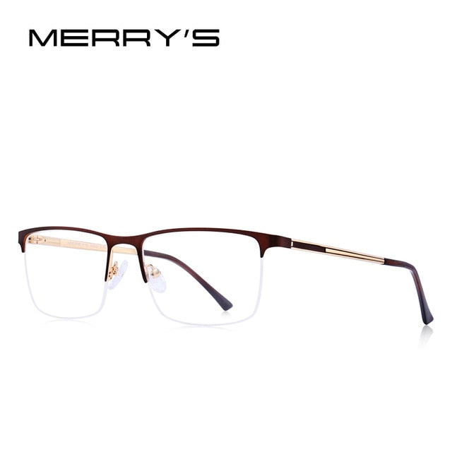 Ultralight titanium square eyeglasses frame for men, prescription optical glasses, stylish designer eyewear by The Clothing Company Sydney