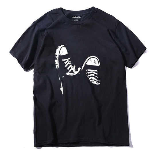 Cotton casual short sleeve skate shoe print mens ladies cool summer cool t shirt The Clothing Company Sydney