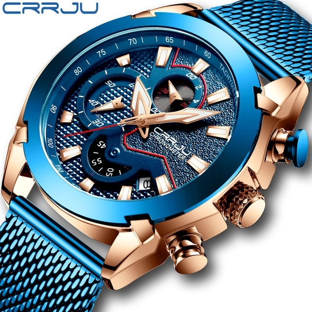 Luxury The Clothing Company Sydney men's military watch with high-quality 316L stainless steel case and chronograph features.