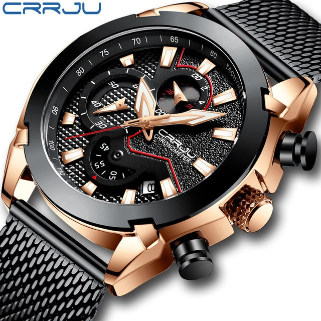 Luxury Army Military Watch by The Clothing Company Sydney featuring high-quality stainless steel and chronograph functions.