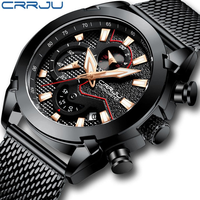 Luxury Army Military Watch by The Clothing Company Sydney, high-quality 316L stainless steel chronograph men's watch.