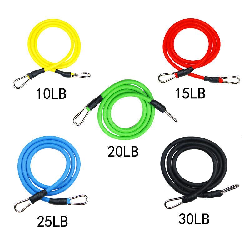 11 Piece/Set Latex Resistance Bands Crossfit Training Body Exercise Yoga Tubes Pull Rope Chest Expander Pilates Fitness with Bag The Clothing Company Sydney