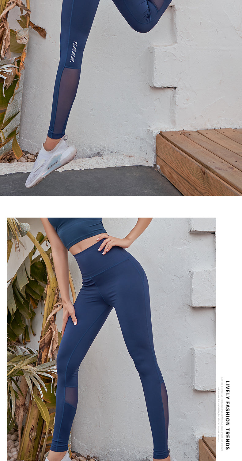 High-waist seamless fitness leggings by The Clothing Company Sydney, designed for running, yoga, and workout activities.